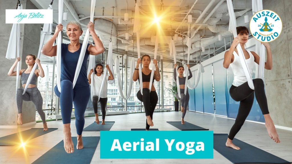 Aerial Yoga Frauen machen Yoga Bild Auszeit